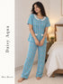 Button Down Dual Pocket Pyjama Set
