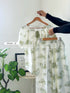 Women's Short-Sleeved Long Pants Cotton Pajamas