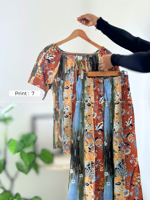 Women's Short-Sleeved Long Pants Cotton Pajamas