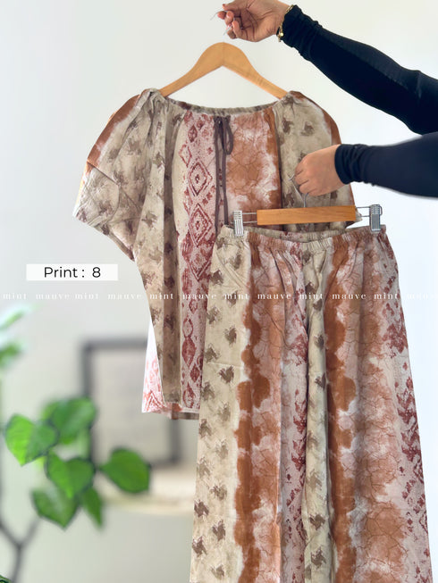 Women's Short-Sleeved Long Pants Cotton Pajamas