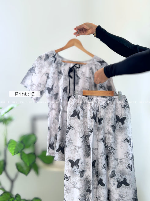 Women's Short-Sleeved Long Pants Cotton Pajamas