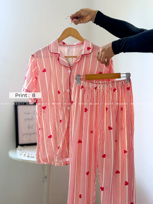 Women's collar pajama set — back view