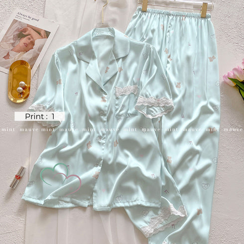 Silky Lace Luxe Pyjama Co-ord