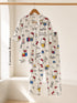 Short Sleeve Notch Collar Pajama Set