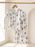 Short Sleeve Notch Collar Pajama Set