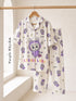 Short Sleeve Notch Collar Pajama Set