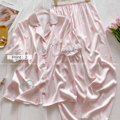 Silky Lace Luxe Pyjama Co-ord
