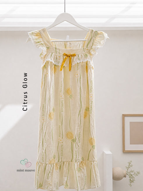Vintage Inspired Padded Ruffle Sleepwear
