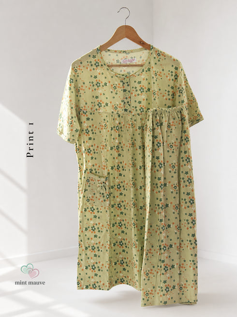 Nursing pyjama knee length — colour variant 1