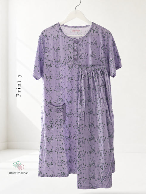Nursing pyjama knee length — colour variant 7