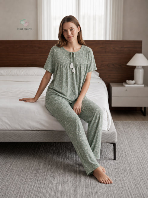 Short Sleeve Floral Pyjama Set