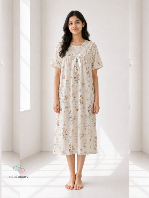 Vintage Ruffle Yoke Nightdress