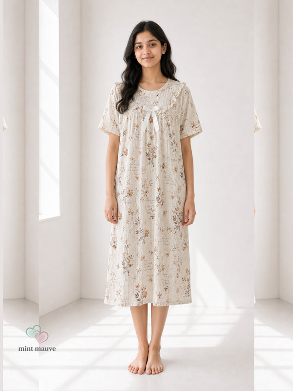 Vintage Ruffle Yoke Nightdress