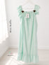 Amour Padded Ruffle Midi Dress