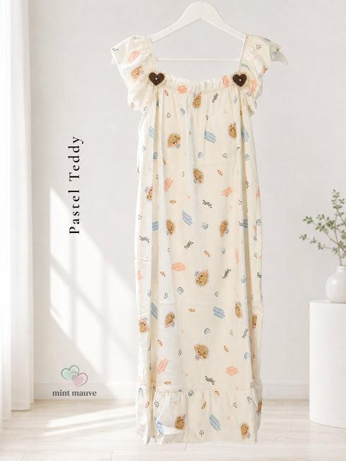 Amour Padded Ruffle Midi Dress