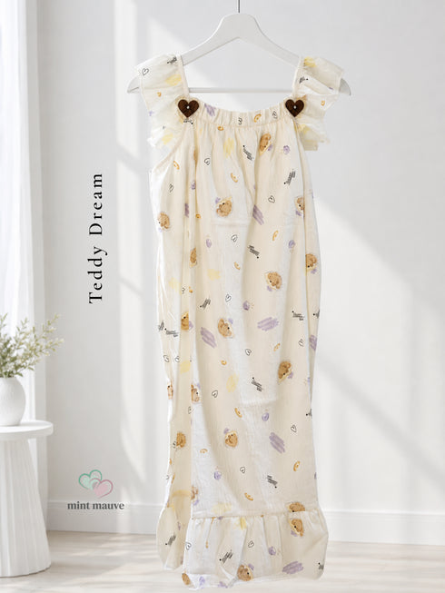 Amour Padded Ruffle Midi Dress