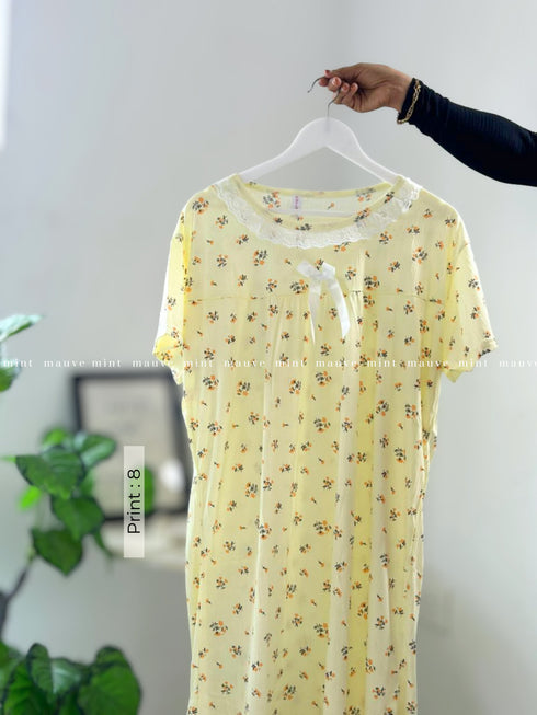 Pastel short maxi sleepwear — colour variant 1