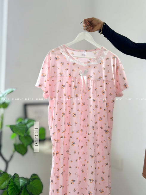 Printed short maxi sleepwear — colour variant 4