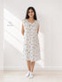 Padded Square Neck Butterfly Sleeve Nightdress