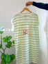 Oversized tee with lace sleeves — back view