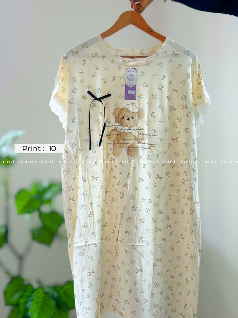 Women's lace sleeve oversized tee — lifestyle shot