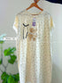 Women's lace sleeve oversized tee — lifestyle shot