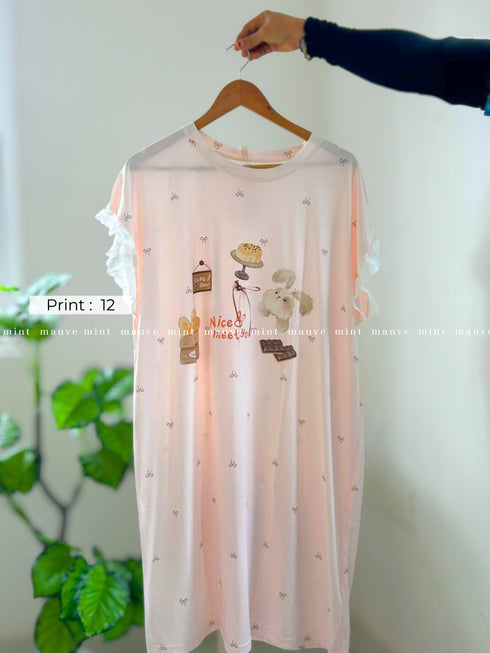 Lace sleeve tee for women — colour variant 8