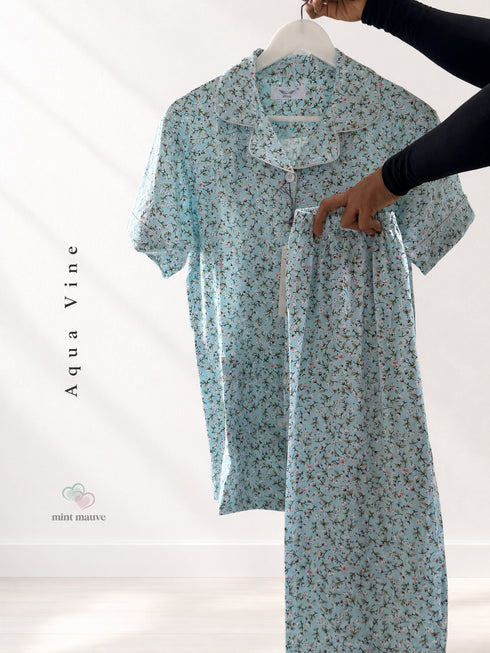 Short Sleeve Button Down Pyjama Set