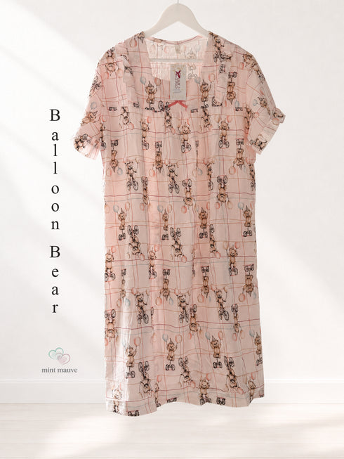 Square Neck Short Sleeve Nightdress
