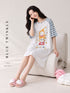 Lace Sleeve Oversized Tees
