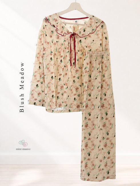 Peter Pan Collar Lounge Set