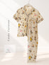 Short Sleeve Notch Collar Pajama Set