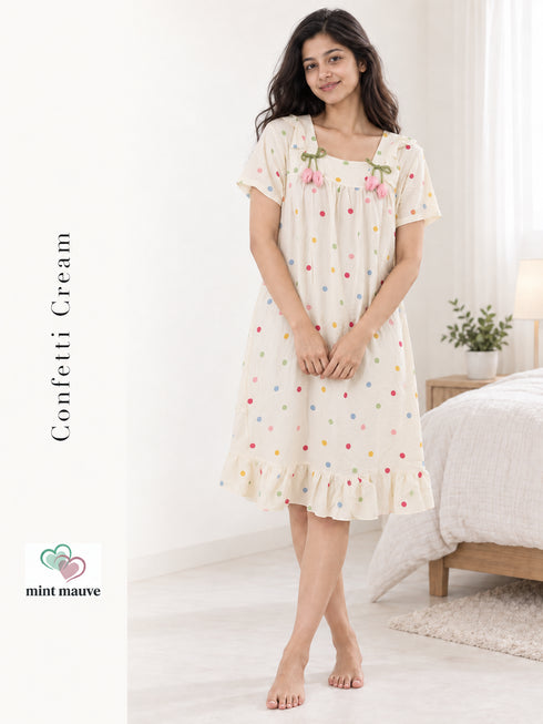 Twin Tulip Ruffle Nightdress
