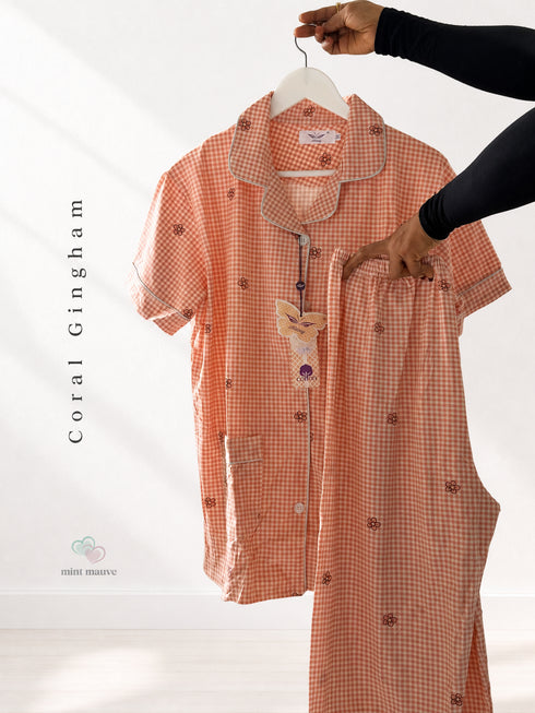 Short Sleeve Button Down Pyjama Set