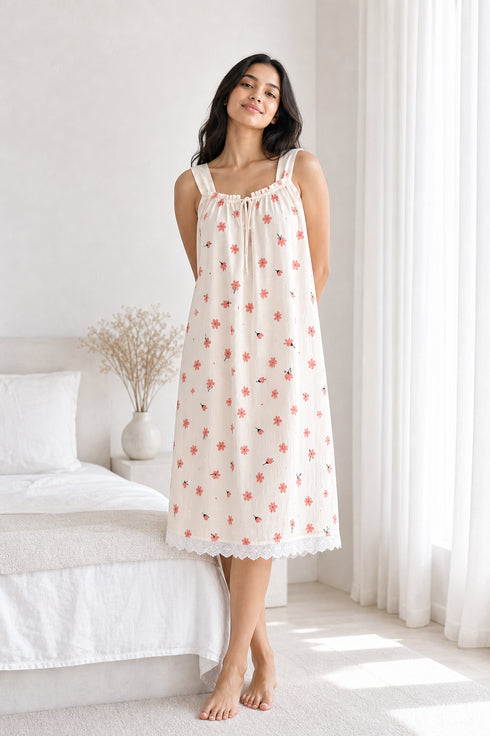 Ruffle Strap Midi Dress