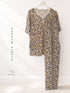 Floral Printed Henley Pyjama Set