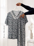 Lace Trim V-Neck Loungewear