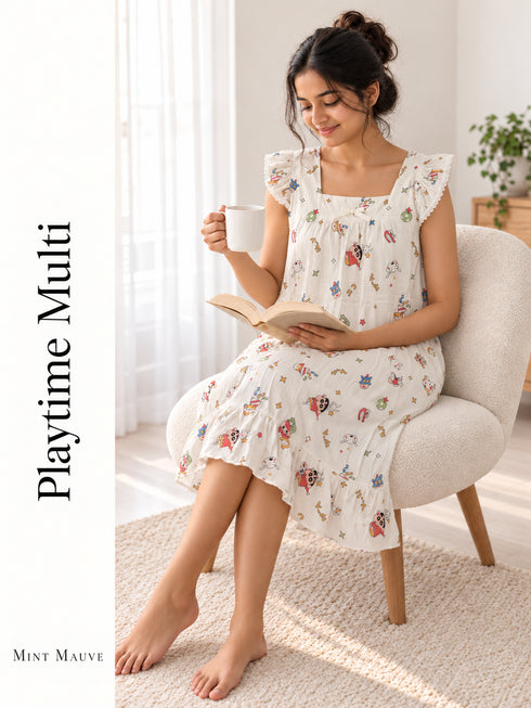Padded Butterfly Sleeve Nightdress 2.0