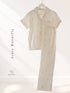 Short Sleeve Notch Collar Pajama Set