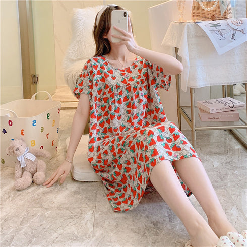 womenS Short-sleeved trousers cotton pajamas