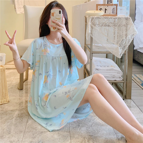 womenS Short-sleeved trousers cotton pajamas