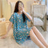 women's summer thin short-sleeved cartoon print pajamas