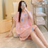 women's summer thin short-sleeved cartoon print pajamas