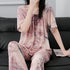 womenS long skirt pajamas cotton printed slim fairy style