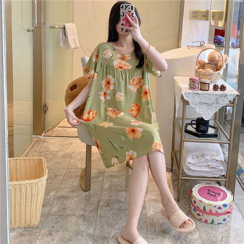 womenS Short-sleeved trousers cotton pajamas