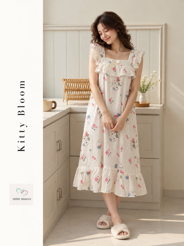 Vintage Inspired Padded Ruffle Sleepwear