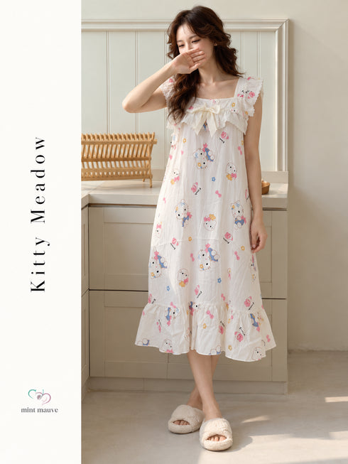 Vintage Inspired Padded Ruffle Sleepwear