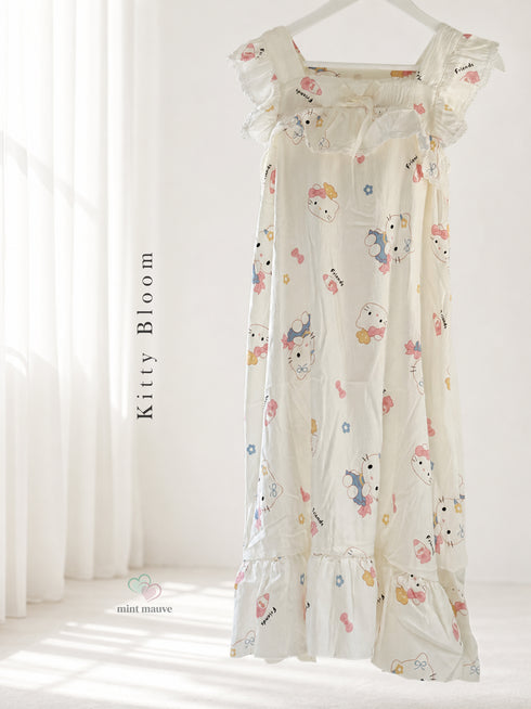 Vintage Inspired Padded Ruffle Sleepwear