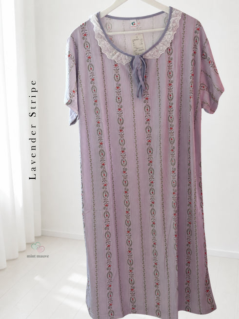 Vintage Lace Ruffle Yoke Nightdress