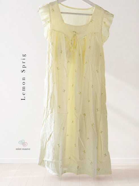 Padded Square Neck Butterfly Sleeve Nightdress